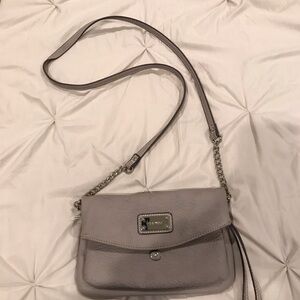 Nine West Gray Multi Pocket Small Crossbody Clutch Handbag